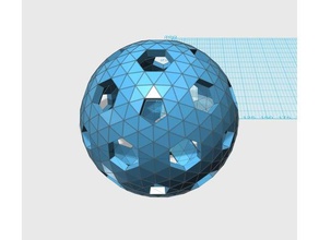 geodésica 6v esfera padrão 1 2 15 16 17 arte da matemática 3d print model - Mito3D