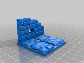 rovine del muro di 2x2 d1 openforge 20 compatibile giochi e giocattoli dungeons dragons pathfinder da tavolo 3d print model - Mito3D