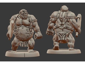 Gepanzerte Oger meatcleaver Spielzeug & Spiele dungeons dragons monster pathfinder rolepaying rpg tabletop tabletop-gaming wargaming warhammer 3d print model - Mito3D