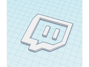 twitch icon logo models 3d gaming streaming twitchtv 3d print model - Mito3D