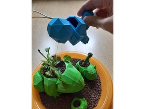 squirtle arrosoir extérieur et jardin low poly pokemon outils 3d print model - Mito3D