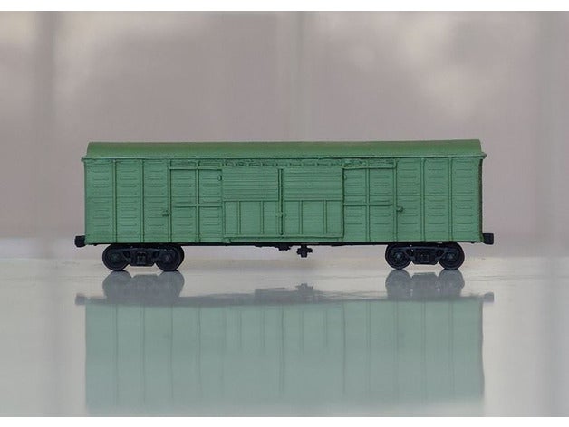 szhd boxcar paper 1 200 vehicles railcar railroad railway train wagon 3D print model - Mito3D