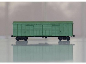 1 200 szhd boxcar kağıt araç yük vagonu vagon demiryolu tren 3d print model - Mito3D