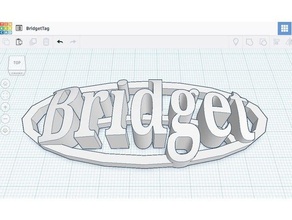 bridget name tag keychains 3d print model - Mito3D