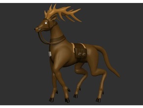 Rotwild-wie der Berg Tiere Tier Kreatur Reh mount stilisierte 3d print model - Mito3D