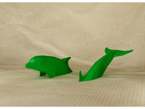 dolphin decoración de la delfín pared 3d print model - Mito3D
