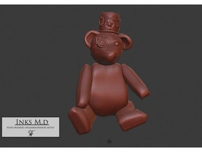 steampunk teddybear accessoires de jeu 3dmodel les engrenages modèle la peluche l'ours en 3d print model - Mito3D
