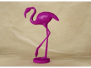 flamingo decoração recipiente a decorações tabela 3d print model - Mito3D