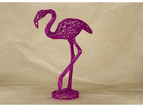 flamingo decor lines decoration table 3d print model - Mito3D