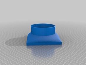 meine angepasste round square-Anschluss Ersatz-Teile kundengebundene 3d print model - Mito3D