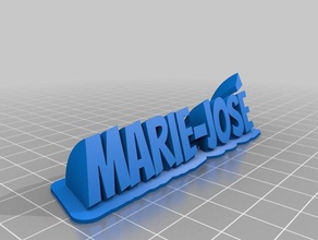 marie jose bureau de personnalisé 3d print model - Mito3D