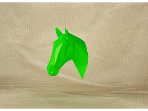 cavalo de parede decoração a o montagem na 3d print model - Mito3D