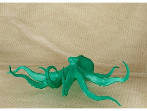 octopus Dekor Dekoration die Wandmontage 3d print model - Mito3D