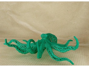 octopus decor decoration wall mount 3d print model - Mito3D