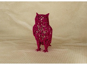 búho líneas decoración animal de la owl montaje en pared 3d print model - Mito3D