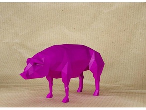 pig decor animal decoration wall mount 3d print model - Mito3D