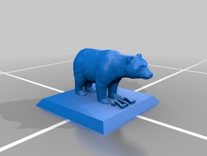 bear token - 2 magic gathering toys & games tokens bears chicago creatures dnd mtg pathfinder standard 3d print model - Mito3D