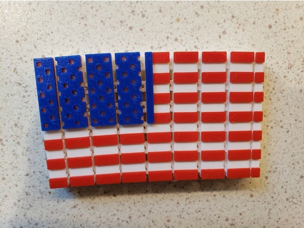 articulated flag decor 3D print model - Mito3D