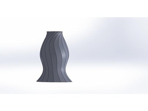 yuvarlak vazo dekor çiçek modern Sanat 3d print model - Mito3D