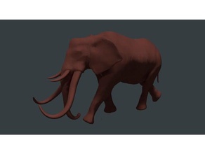 gomphothere elefante 4 dentes de animais dlp elefantes fdm miniatura animal estimação sla sls estátua 3d print model - Mito3D