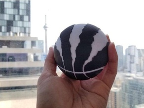 multi-color toronto raptors basketball 3d printing ball dual extruder extrusion mmu multicolor multimaterial nba sports wethenorth 3d print model - Mito3D