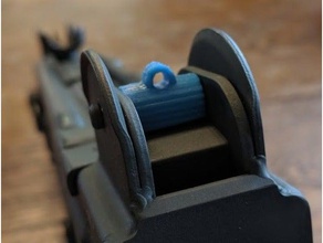 uzi model rear sight upgrade sport & outdoors 9mm iron sights 3d print model - Mito3D