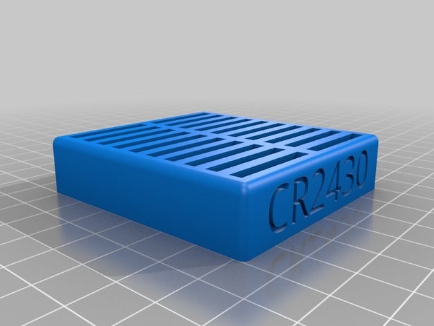 coin battery tray cr2430 batteries organization 3D print model - Mito3D