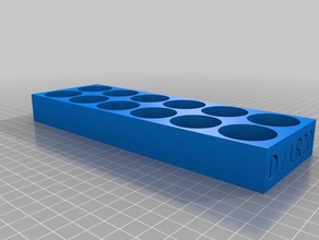 stackable battery tray d-battery d-cell lr20 batteries organization holder d cell 3d print model - Mito3D