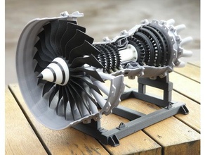 motor a jato de stand - projeto estrutural A impressão 3d o jet jetengine turbina 3d print model - Mito3D