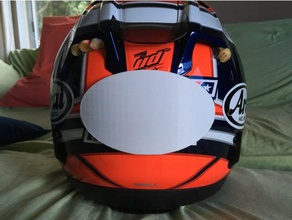 arai casco corsair-x logo sul retro di copertina sport & fitness all'aperto 3d print model - Mito3D