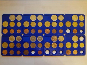 pad collecting euro coins organization 3d print model - Mito3D
