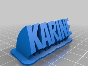 karine bureau de personnalisé 3d print model - Mito3D