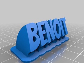 benoit office customized 3d print model - Mito3D