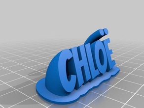 chloe office customized 3d print model - Mito3D