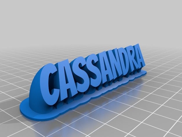cassandra bureau de personnalisé 3D print model - Mito3D