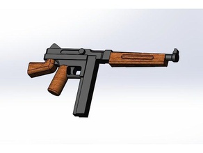 m1a1 thompson lego Minifiguren Bau-Spielzeug gun minifig Waffen Waffe ww2 3d print model - Mito3D