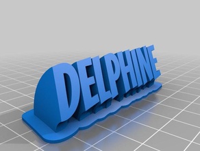 delphine office customized 3d print model - Mito3D