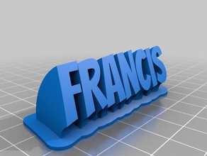 francis office personalizado 3d print model - Mito3D