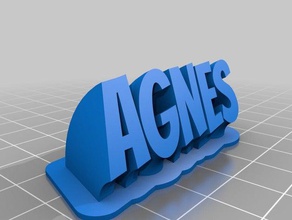agnes office customized 3d print model - Mito3D