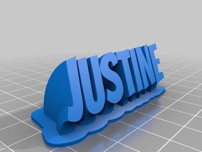 justine office personalizado 3d print model - Mito3D