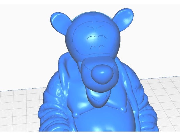 tigrou bouddha w mains rétro collection sculptures le buste remix la statue winnie pooh 3D print model - Mito3D