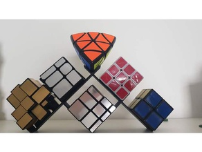 cubo titular até 6 cubos recipientes mágico rubiks cube zauberw rfel halter 3d print model - Mito3D