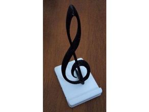 violino chave de suporte do telefone A impressão 3d a música 3d print model - Mito3D