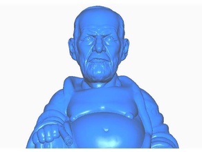 sigmund freud buddha w sigaro famosa collezione sculture il busto remix statua 3d print model - Mito3D