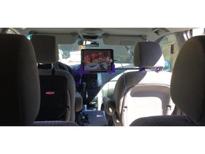 fair-share headrest ipad holder automotive kids road trip travel vehicle 3d print model - Mito3D