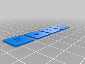 my customized letter tiles - 3d print model - Mito3D