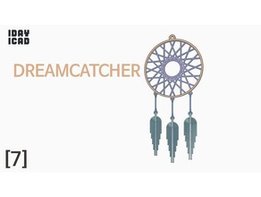 1day 1cad dreamcatcher 7 gadgets 1day1cad decor decoration frame feather featured string 3d print model - Mito3D