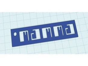 mamá llavero signos y logotipos 3d print model - Mito3D