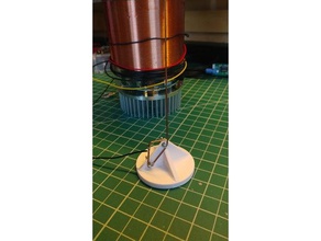 onetesla pequena tesla antena de suporte partes 3d print model - Mito3D