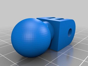 ball adapter gopro mount 3 fin short stalk camera 3d print model - Mito3D
